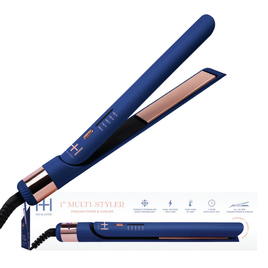 Hot & Hotter Multi-Styler 1in, 1 Count Hair Straightener & Curling Iron, Blue
