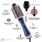 Hot & Hotter All-In-One Interchangeable Hair Dryer Brush, 1 Count Hair Styling Tool Set, Blue