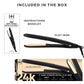 Hot & Hotter Digital Nano Titanium Flat Iron with Gold Plates 1in, 1 Count Hair Straightener, Black