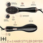 Hot & Hotter 2-in-1 Ceramic Hair Styler & Dryer, 1 Count Heat Brush, Black & Gold