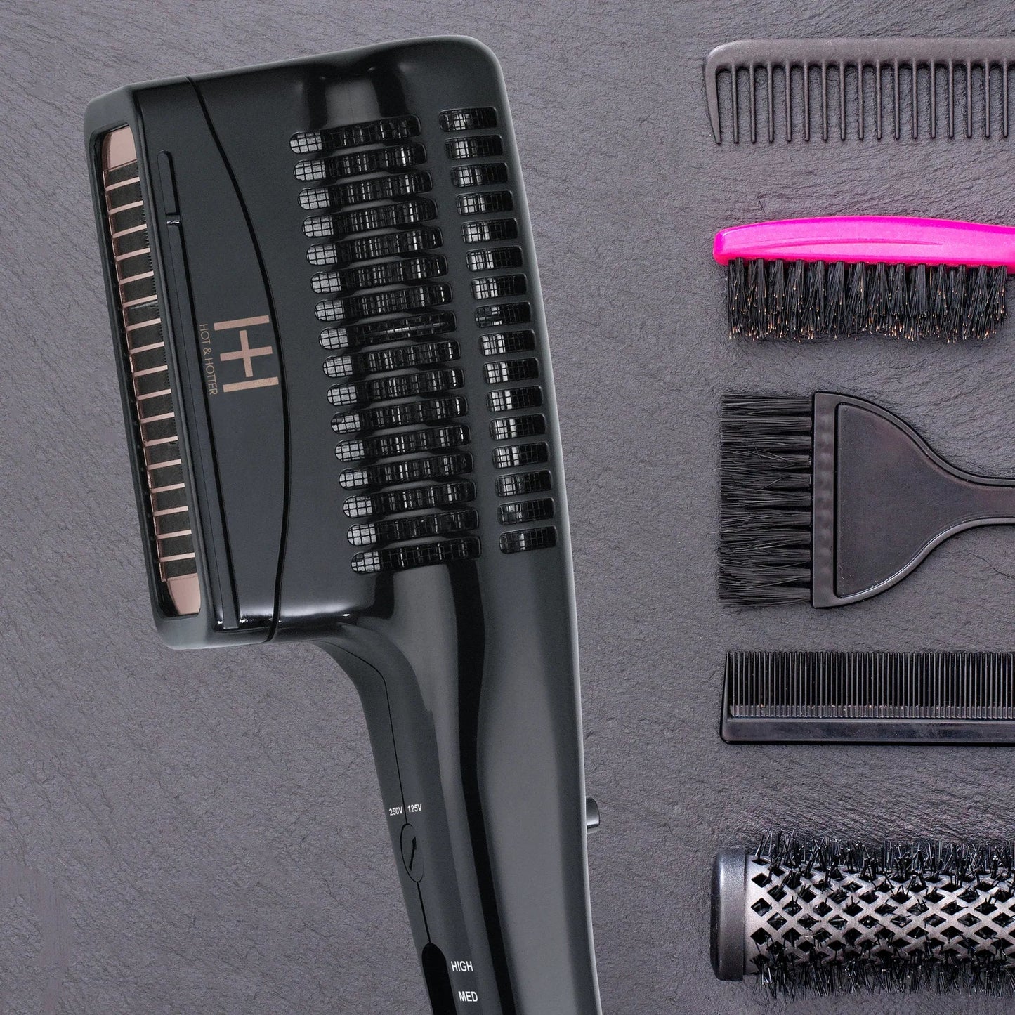 Hot & Hotter Ceramic Pro Turbo Hair Styler Dryer, 1 Count Hatchet Hair Dryer, Black