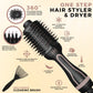 Hot & Hotter One-Step Ceramic Hair Styler & Dryer, 1 Count Hot Air Brush, Black
