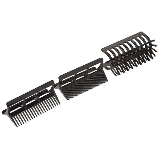 Hot & Hotter Hair Dryer Attachment 3 Pack, 3 Count Dryer Comb Attachments, Black